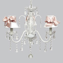 Pink Sash 3 Arm Jewel Chandelier