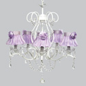 Rose Ruffled 5 Arm Grace Chandelier