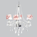 Pink Bow 4 Arm Middleton Chandelier