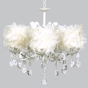 White Feather Elegance Chandelier
