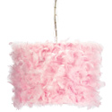 Pink Feather Pendant Light