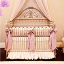 Orchid Lilac Silk Crib Bedding Set