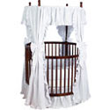 Eyelet Bedding for Round Baby Crib