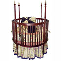 Round Spindle Crib With Finials