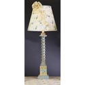 Blue Twist Candlestick Lamp