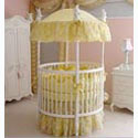 Butterfly Silk Round Crib Bedding