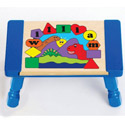 Personalized 3 Dinosaurs Puzzle Stool