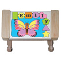 Personalized Butterfly Puzzle Stool